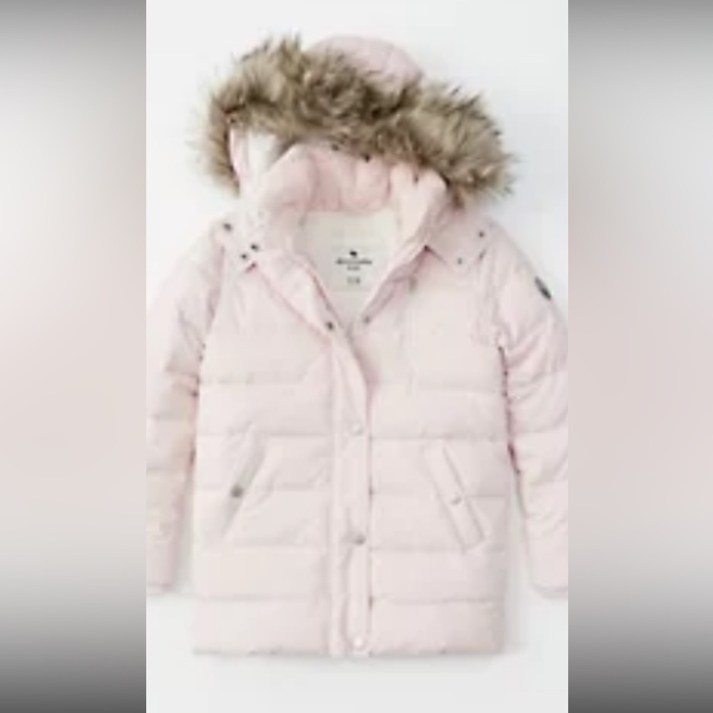 Abercrombie Kids Light Pink Puffer Jacket